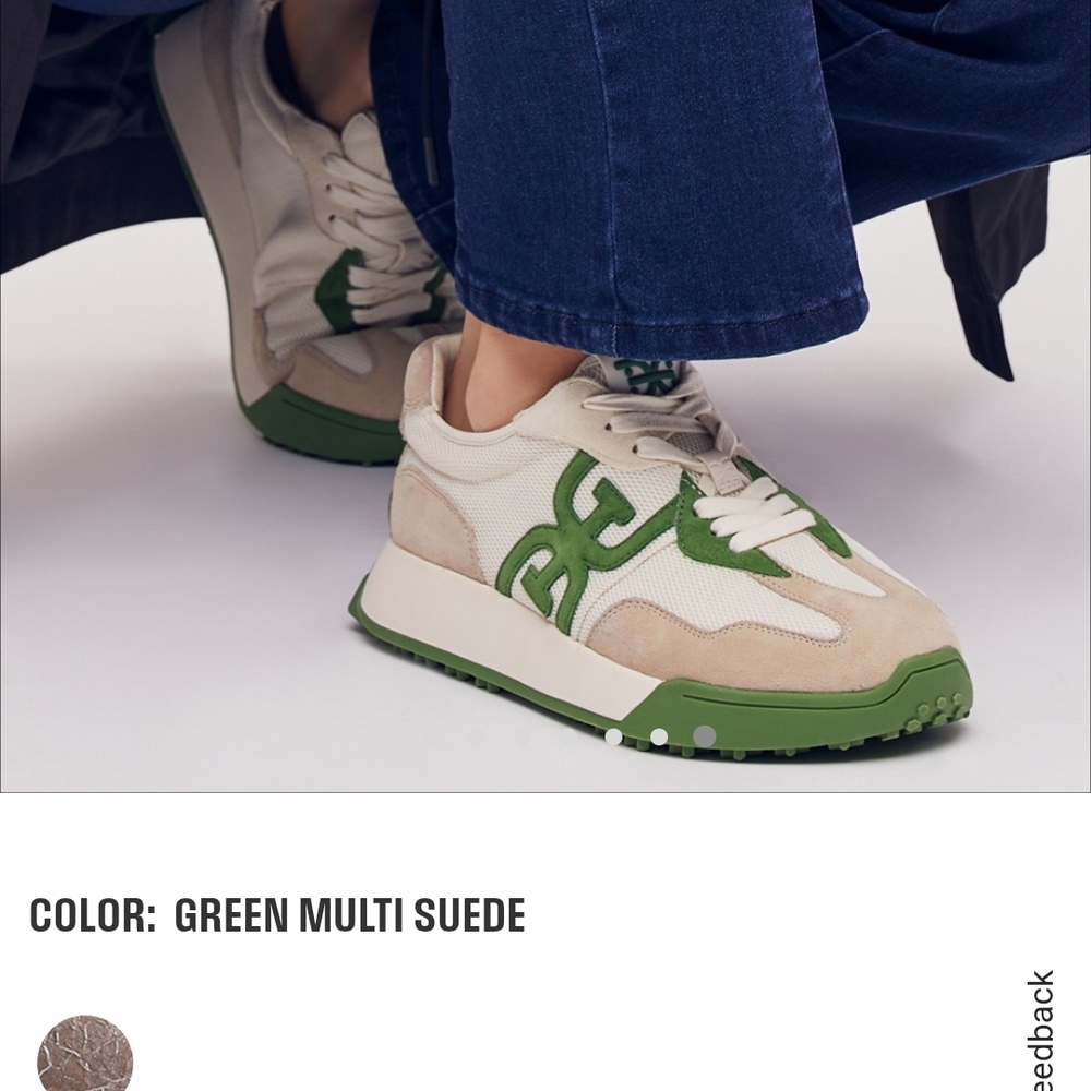 Green Multi Suede Women's Sneakers